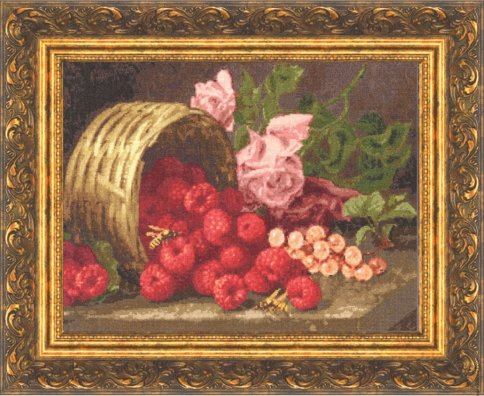 Розы и малина, набор для вышивания