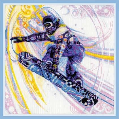 Сноубордист, набор для вышивания