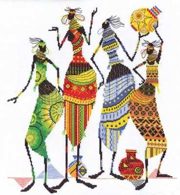 Африка. Африканочки-подружки, набор для вышивания