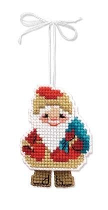Новогодняя игрушка "Дедушка Мороз", набор для вышивания