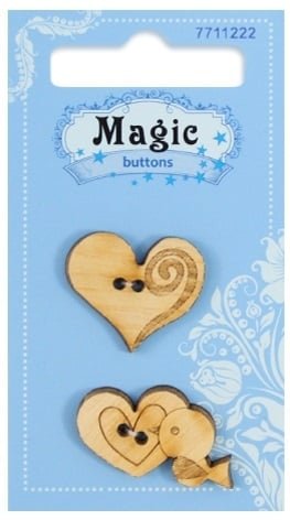 Набор пуговиц "Сердечки", Magic buttons