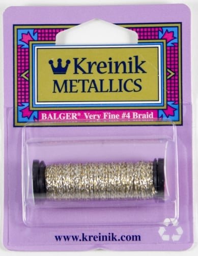Металлизированная нить Kreinik, цвет ватиканское золото