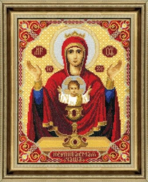 Икона Пресвятой Богородицы Неупиваемая Чаша, набор для вышивания