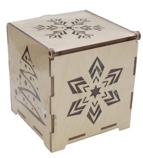 Деревянная коробочка "Зимний узор"