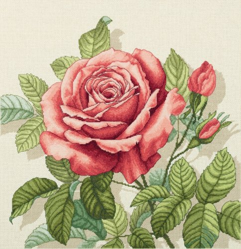 Винтажная роза, набор для вышивания