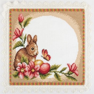 Пасхальный кролик, набор для вышивания