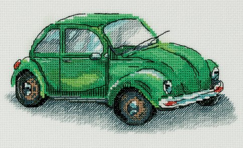 Зеленая машина, набор для вышивания