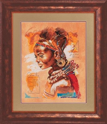 Африканская девушка, набор для вышивания