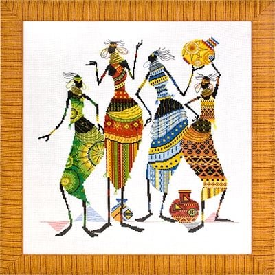 Африка. Африканочки-подружки, набор для вышивания