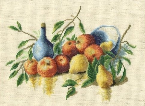 Натюрморт с фруктами, набор для вышивания