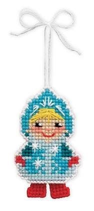 Новогодняя игрушка "Снегурочка", набор для вышивания