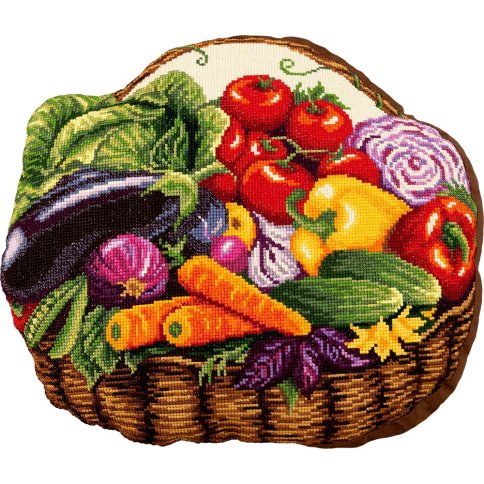 Подушка Овощная корзинка, набор для вышивания