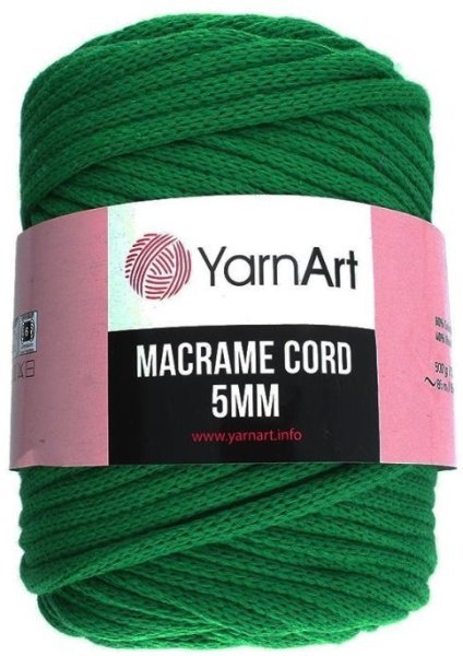 Пряжа YarnArt Macrame Cord 5mm, 60% хлопок, 40% вискоза и полиэстер, 500гр/85м