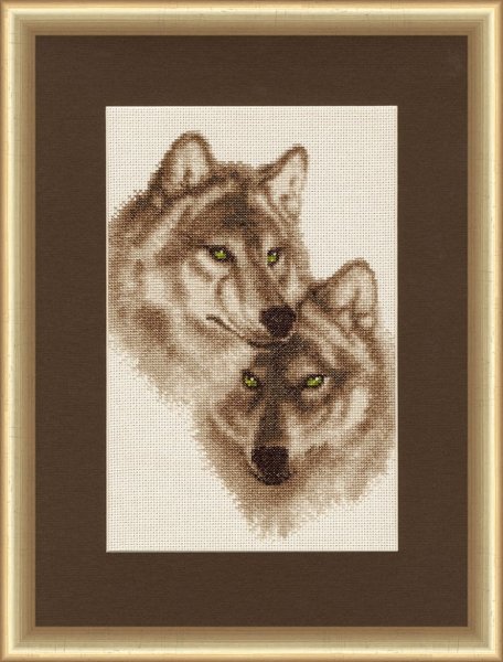 Влюбленные волки, набор для вышивания