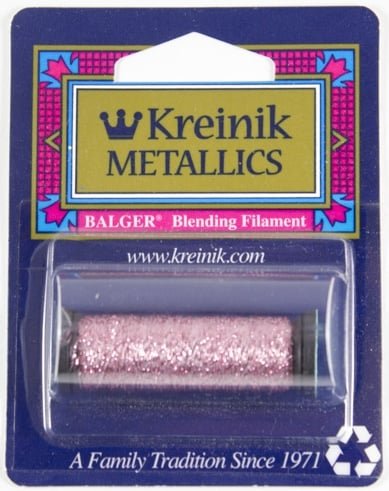 Металлизированная нить Kreinik, цвет розовый