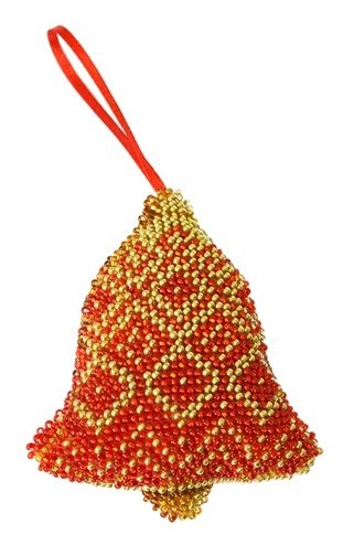 Новогодняя игрушка "Красный колокольчик", набор для вышивки