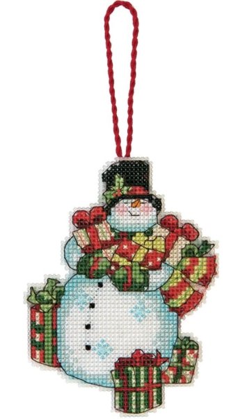 Рождественский снеговик, набор для вышивания
