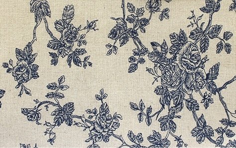 Ткань декоративная "Голубые розы"