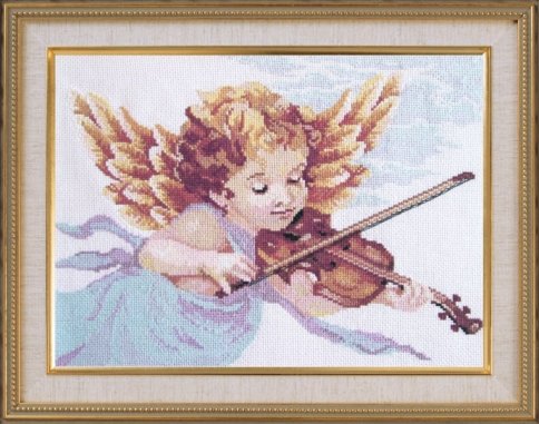 Ангел со скрипкой, набор для вышивания