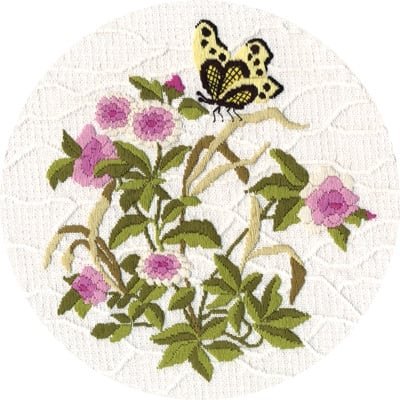 Садовая бабочка, набор для вышивания