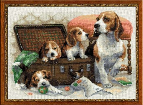 Собачье семейство, набор для вышивания