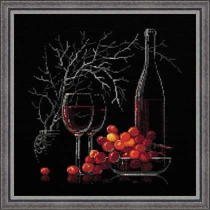 Натюрморт с красным вином, набор для вышивания