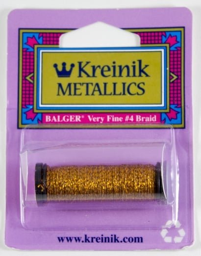 Металлизированная нить Kreinik, цвет янтарный