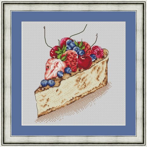 Торт ягодный, схема для вышивки