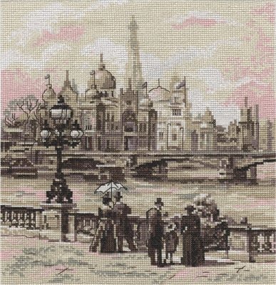 Париж. На мосту Александра III, набор для вышивания