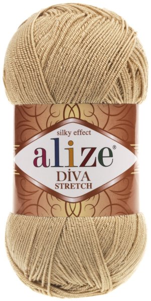 Пряжа Alize Diva Stretch, 92% микрофибра, 8% эластик, 100гр/400м