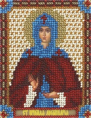 Икона Св. Преподобной Аполлинарии, набор для вышивки