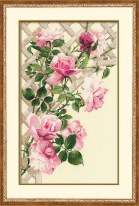 Розовые розы, набор для вышивания, Риолис