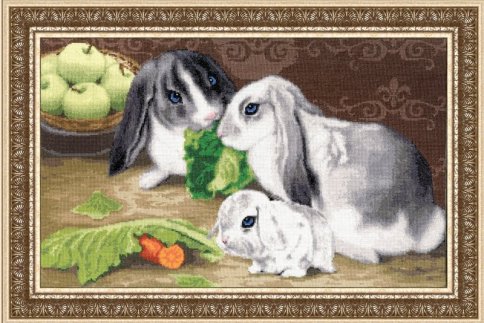 Кролики, набор для вышивания