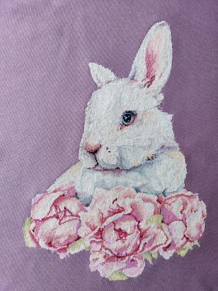 Акварельный кролик, схема для вышивания крестом