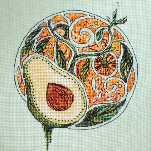 Авокадо, схема для вышивки
