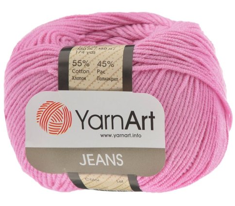 Пряжа YarnArt Jeans, 55% хлопок, 45% полиакрил, 50гр/160м