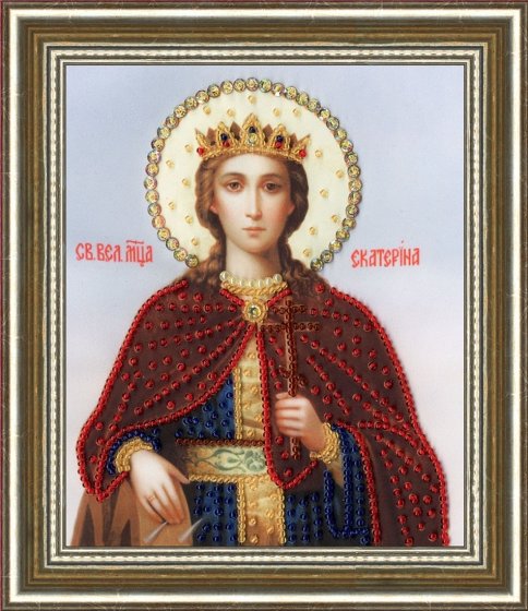 Икона Святой Великомученицы Екатерины, набор для вышивки