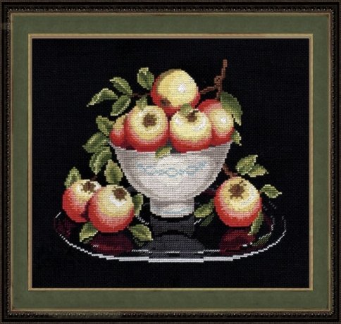 Яблоки в вазе, набор для вышивания