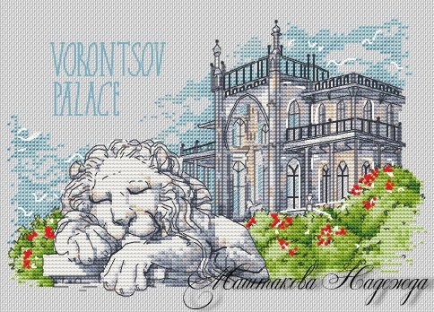 Воронцовский дворец, схема для вышивки