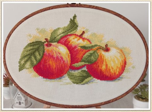 Яблоки, схема для вышивания