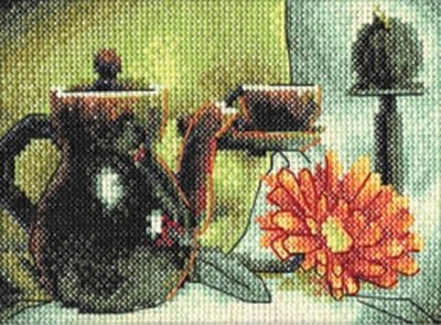 Натюрморт с цветком, набор для вышивания