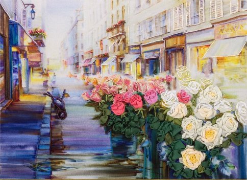 Цветы Парижа, набор для вышивания