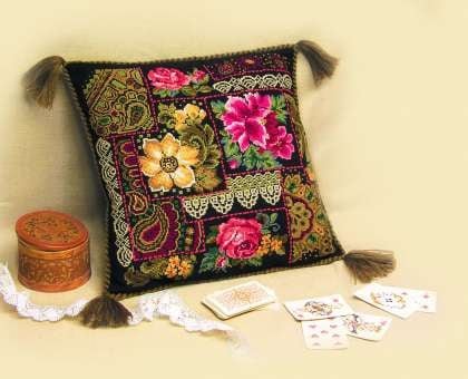 Подушка "Цветочная композиция" , набор для вышивания