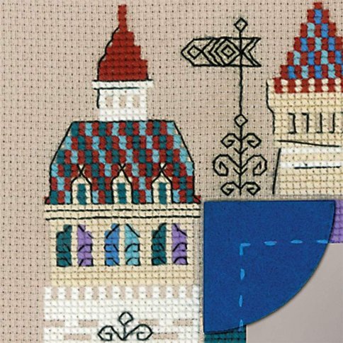 Панно для фотографии "Рыцарский замок", набор для вышивания