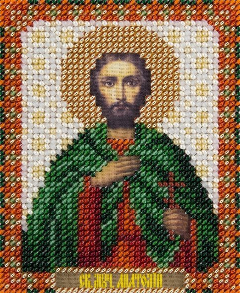 Икона Святого мученика Анатолия Никейского, набор для вышивки 