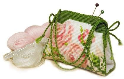 Игольница-сумочка "Розочки", набор для вышивания