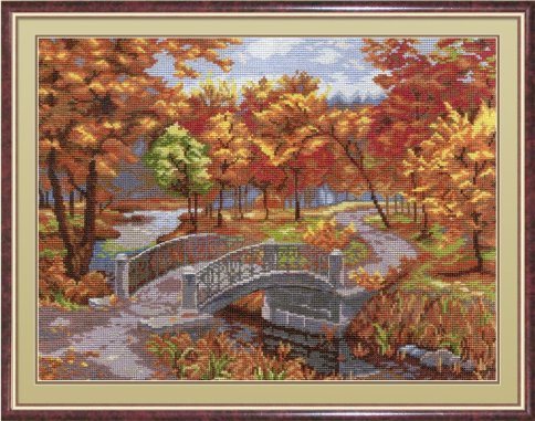 Осенний парк, набор для вышивания