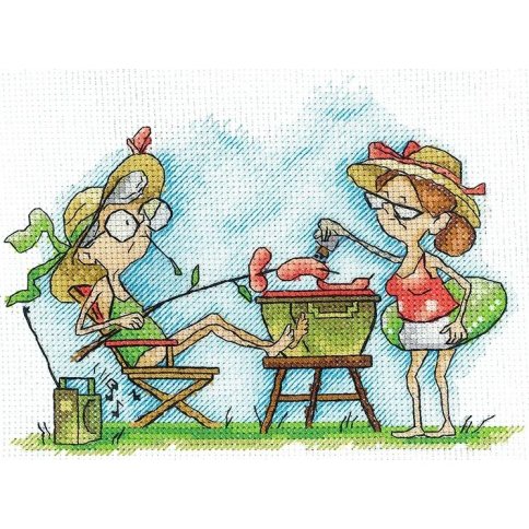 Бабушки на пикнике, набор для вышивания