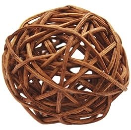 Декоративные шарики плетеные, коричневые, 4 см, 4 шт