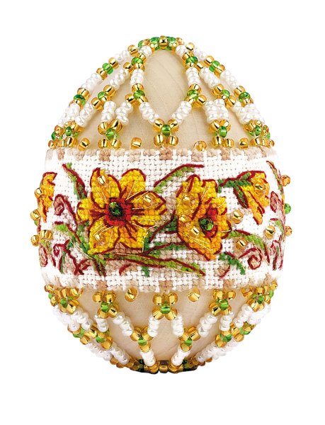 Яйцо пасхальное "Нарциссы", набор для бисероплетения